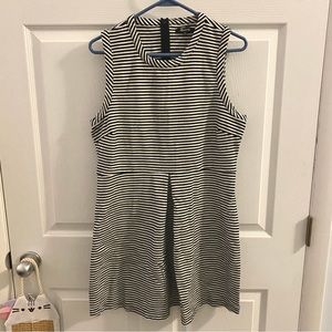 Madewell Afternoon Dress Black & White Stripes Size XL